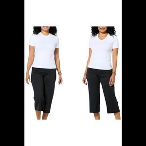 Joy Collection Women's Two Performance Tees White - Regular